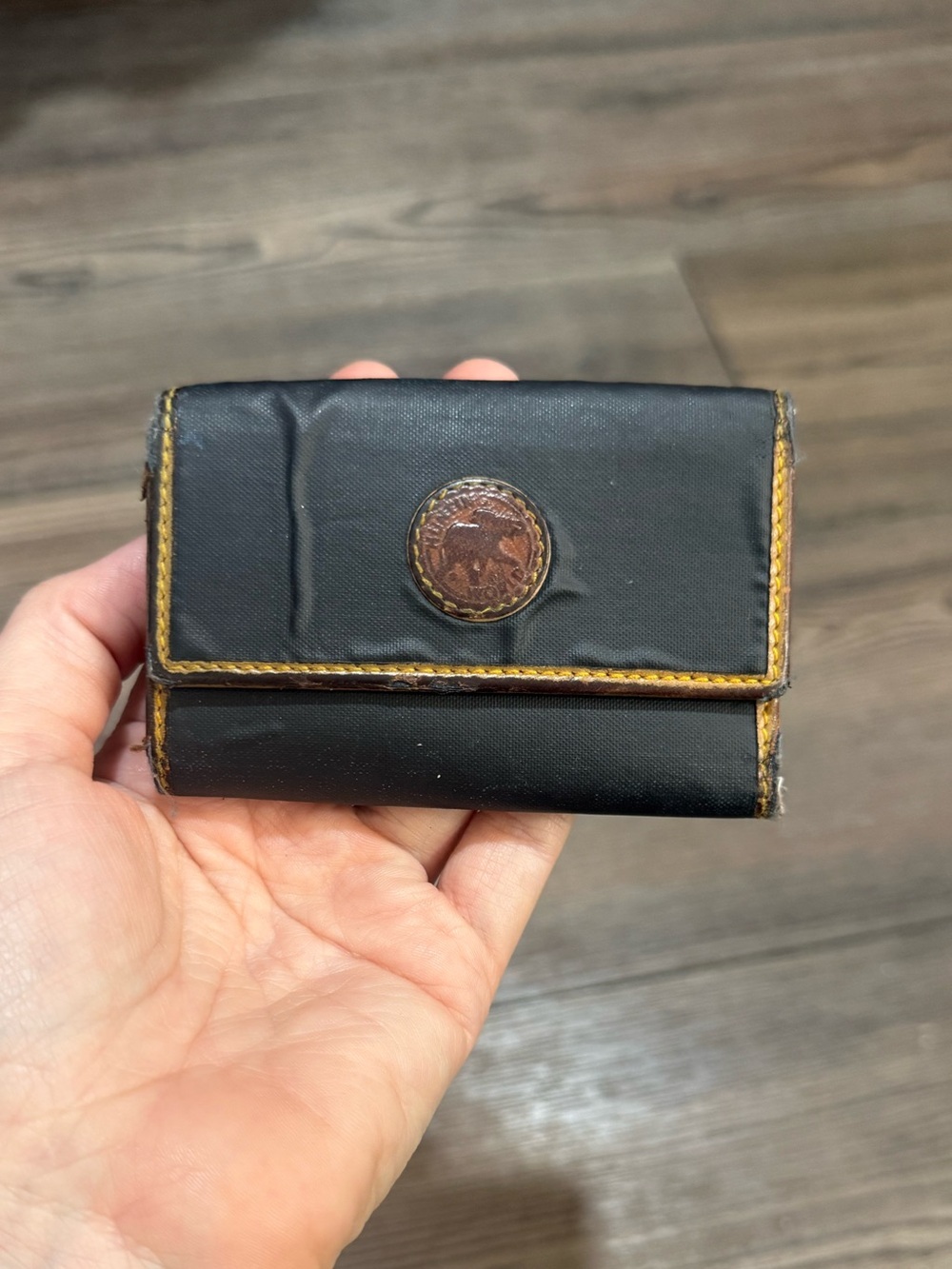 Vintage Hunting World Black Safari Key Holder Wallet Made In Italy 6 Hook Rare